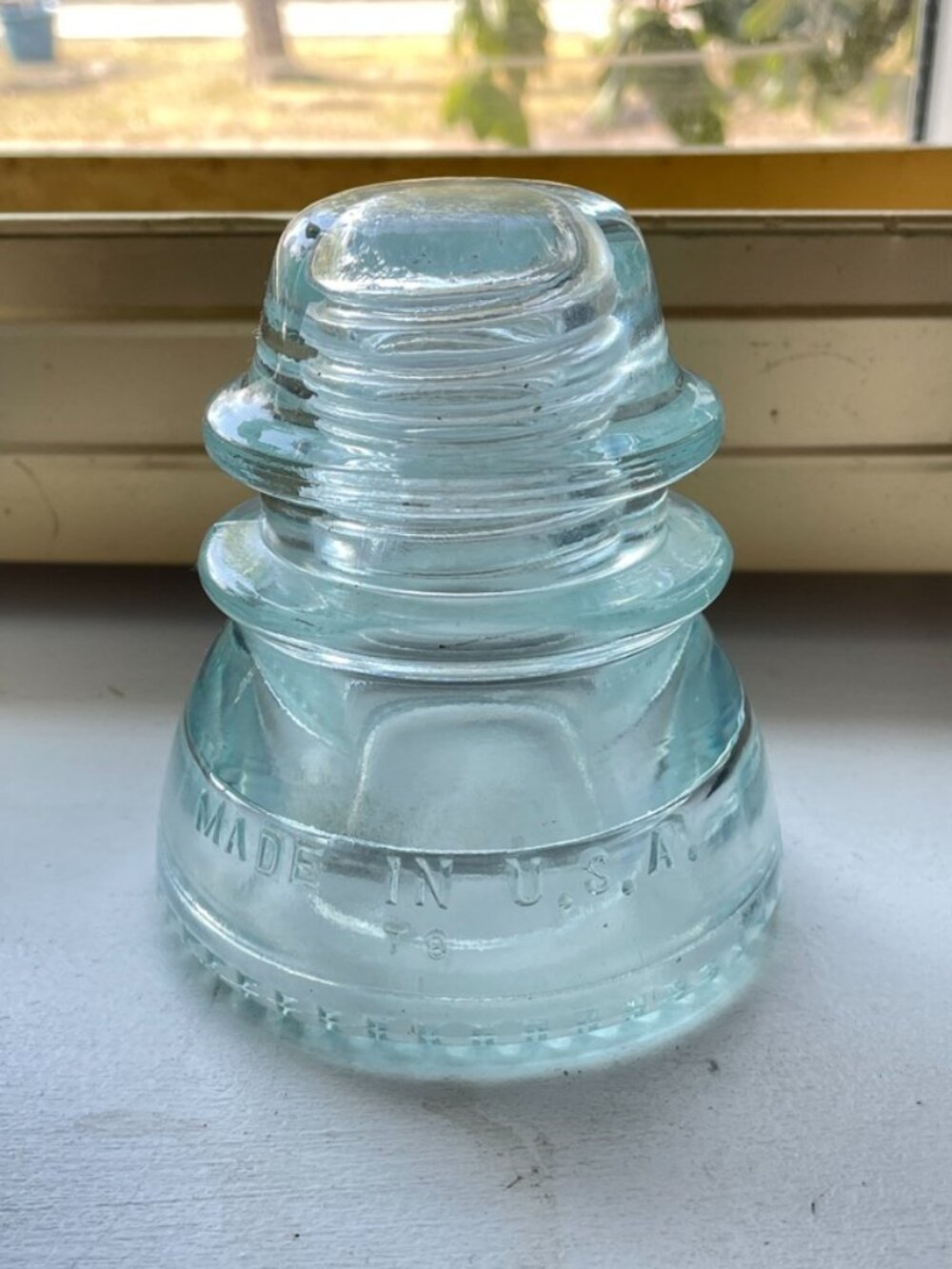 Vintage Hemingray Light Aqua Green Glass Electric Insulator-Antique Glass